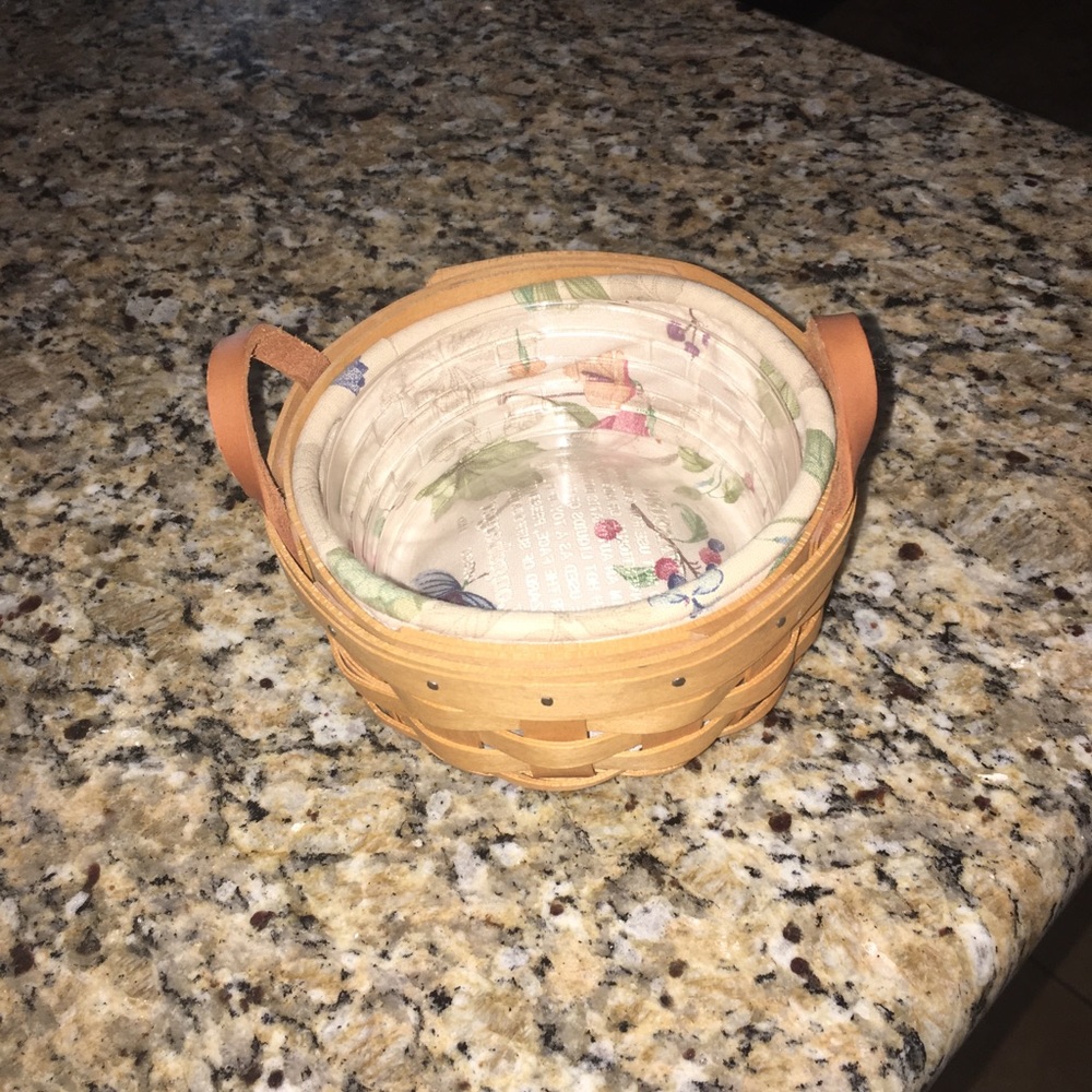 Longaberger Key Basket with liner and protector